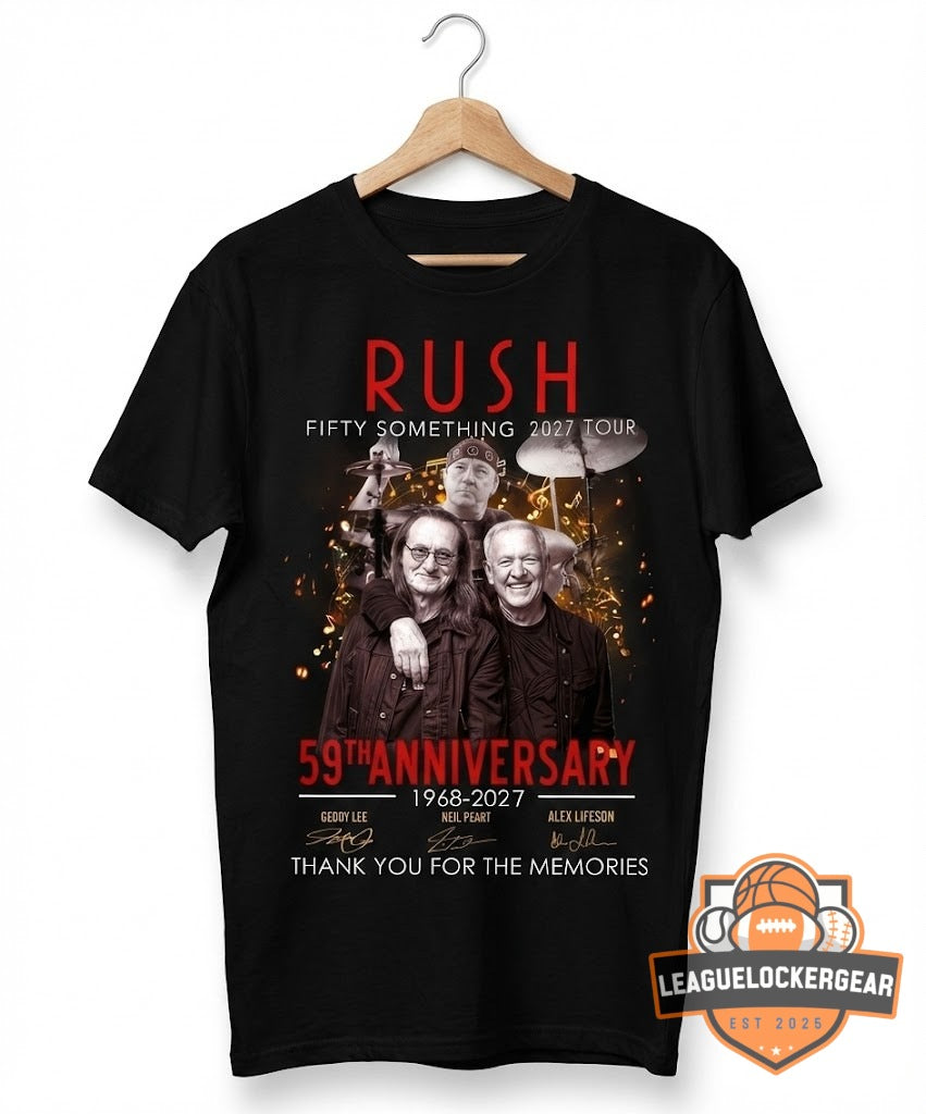 Rush 59th Anniversary 1968-2027 Fifty Something 2027 Tour Signatures T-Shirt