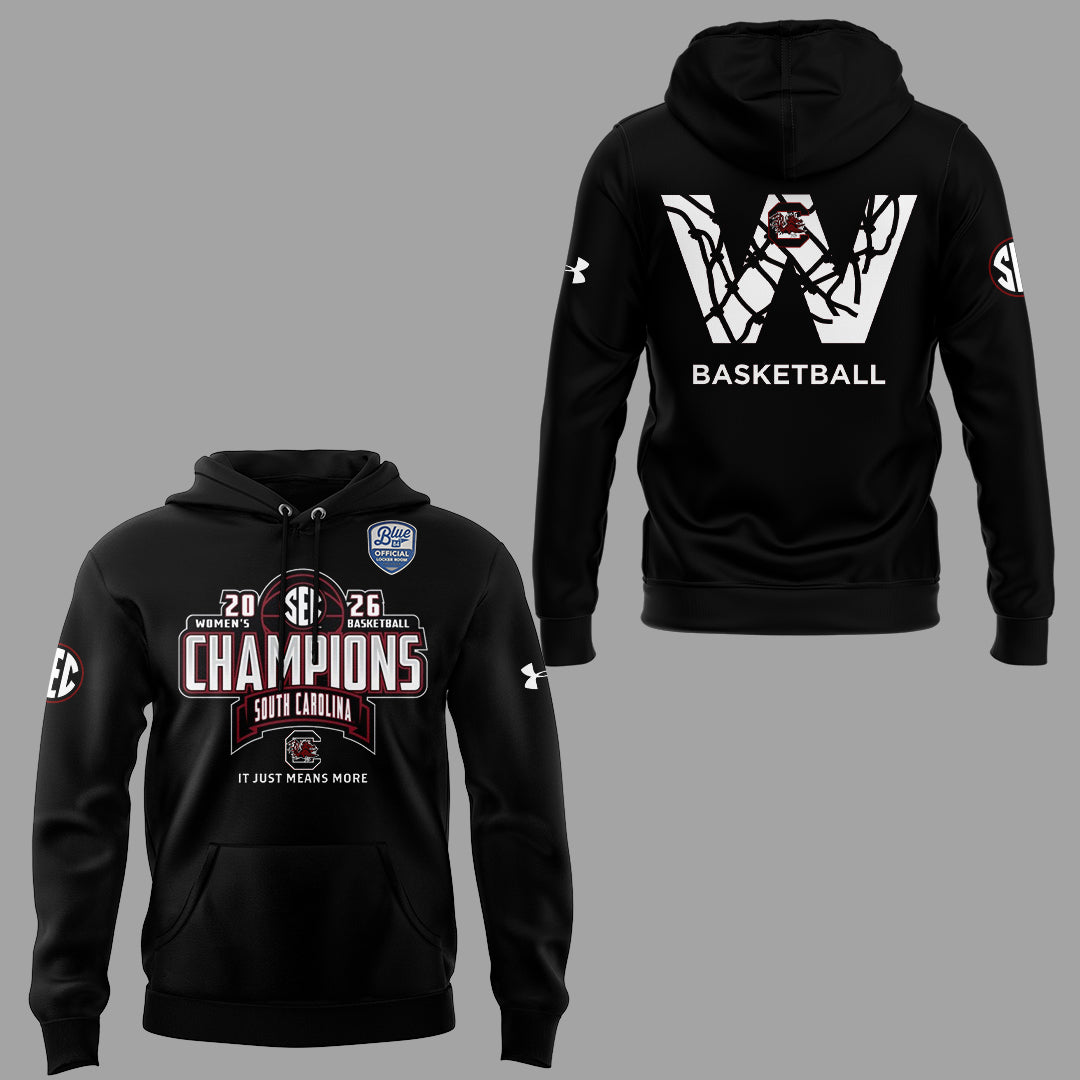 South Carolina Gamecocks 2026 SEC Women’s Basketball Champions Hoodie