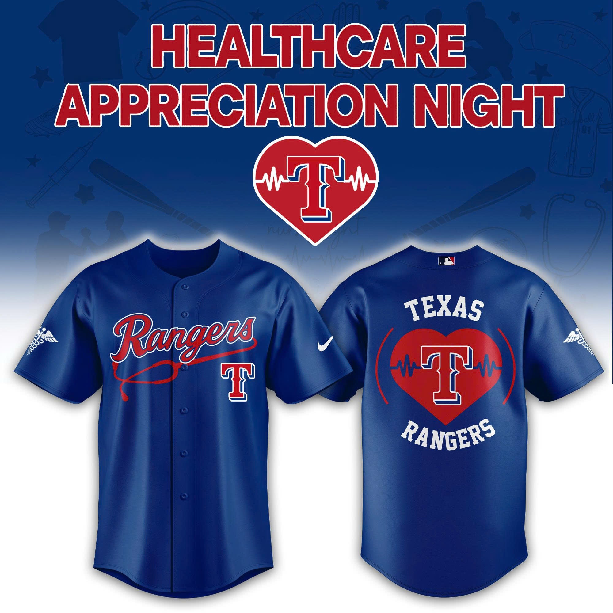 Texas Rangers Healthcare Appreciation Night Baseball Jersey
