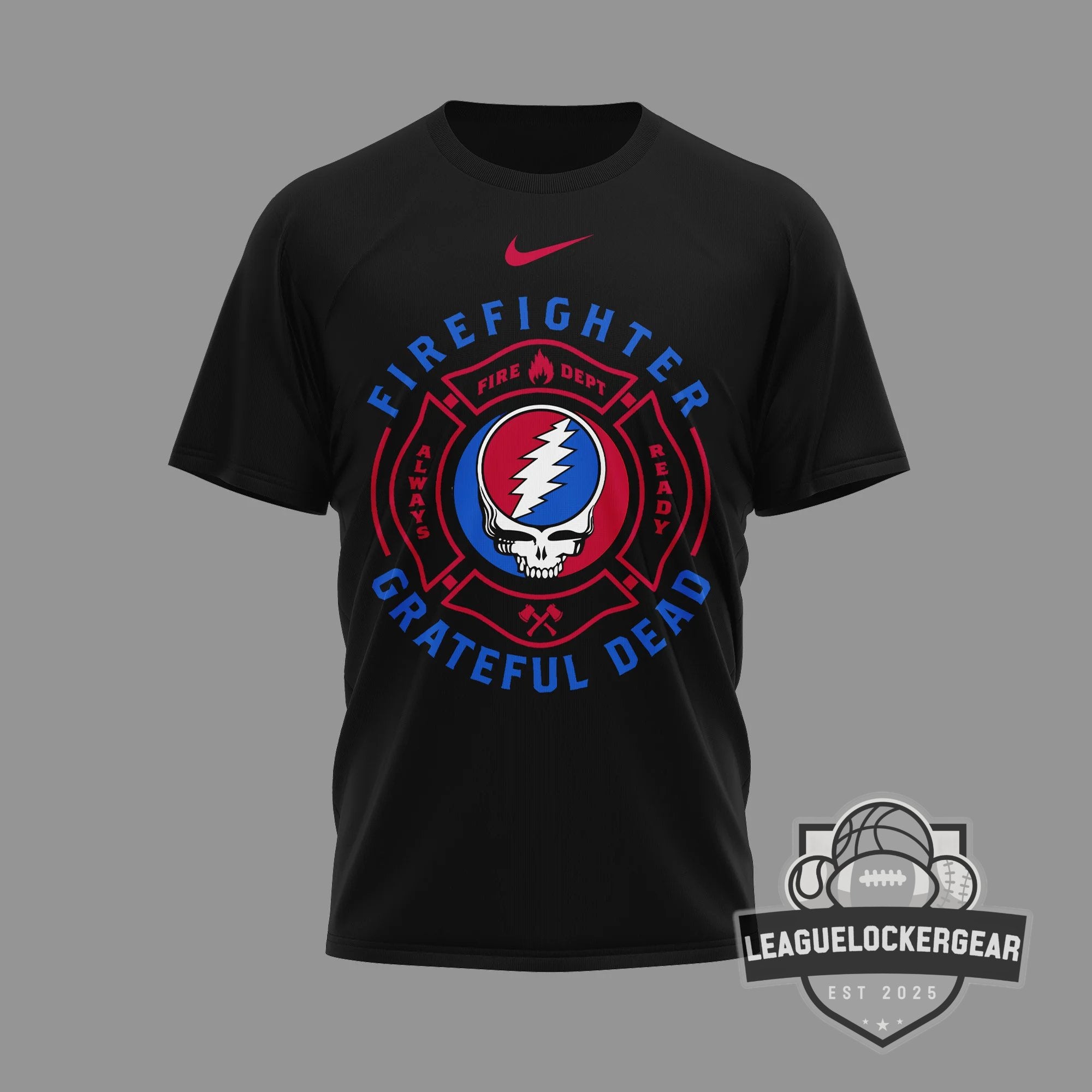 Grateful Dead Firefighter Fire Dept T-Shirt