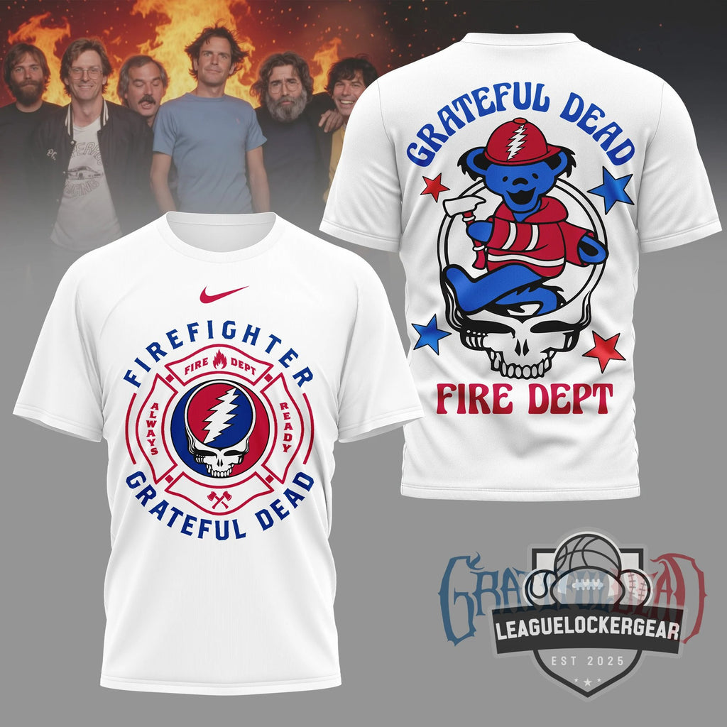 Grateful Dead Firefighter Fire Dept T-Shirt