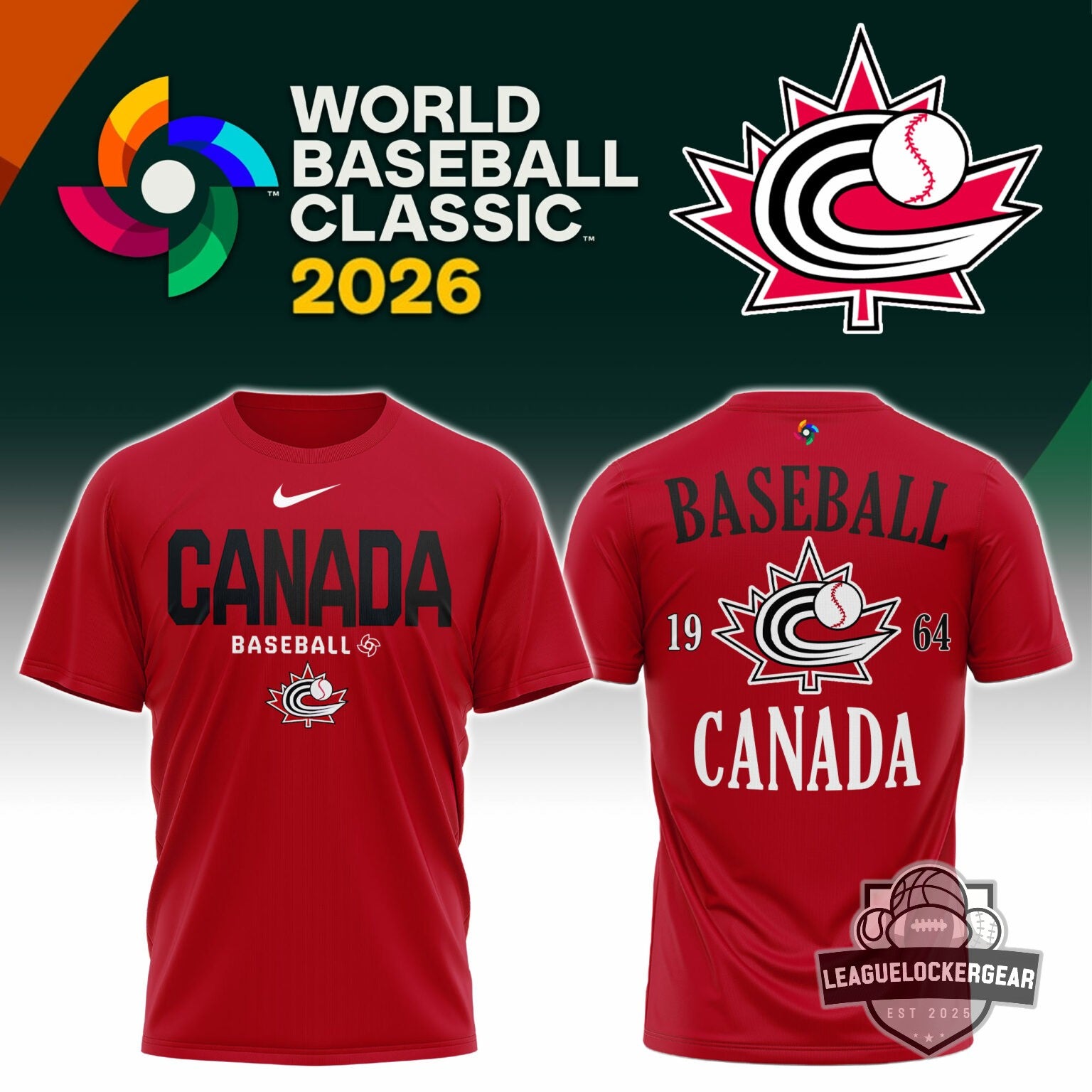 Team Canada Baseball World Baseball Classic 2026 T-Shirt
