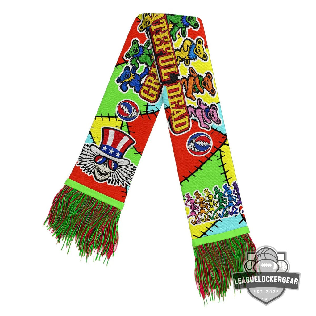 Grateful Dead Dancing Bears Steal Your Face Scarf