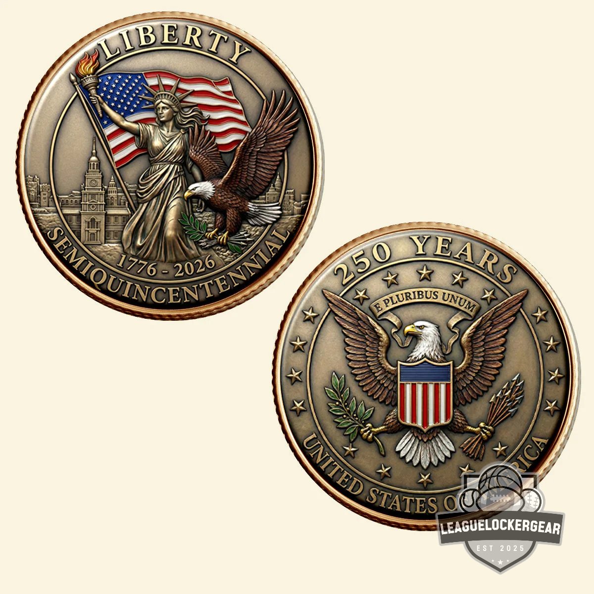 United States 250 Years Semiquincentennial Commemorative Coin