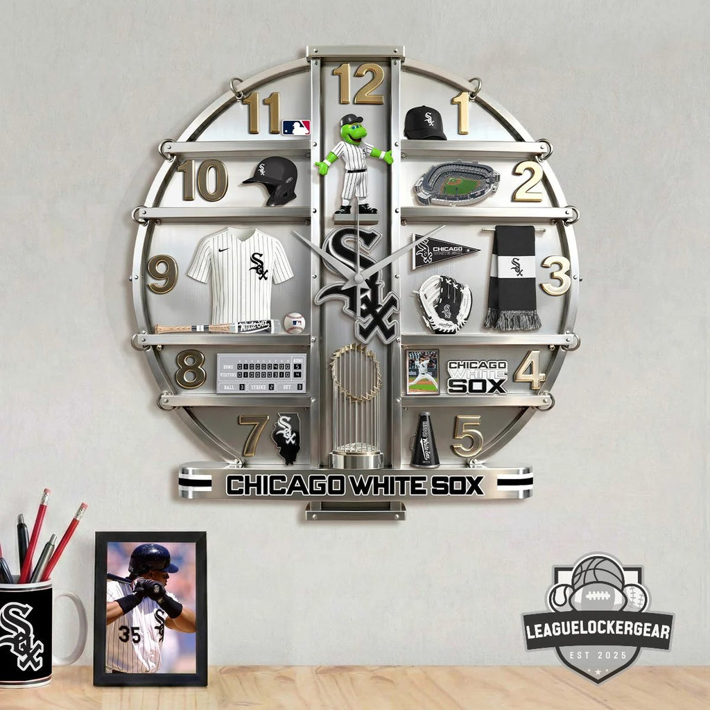 Chicago White Sox 3D Visual Effect Acrylic Wall Clock