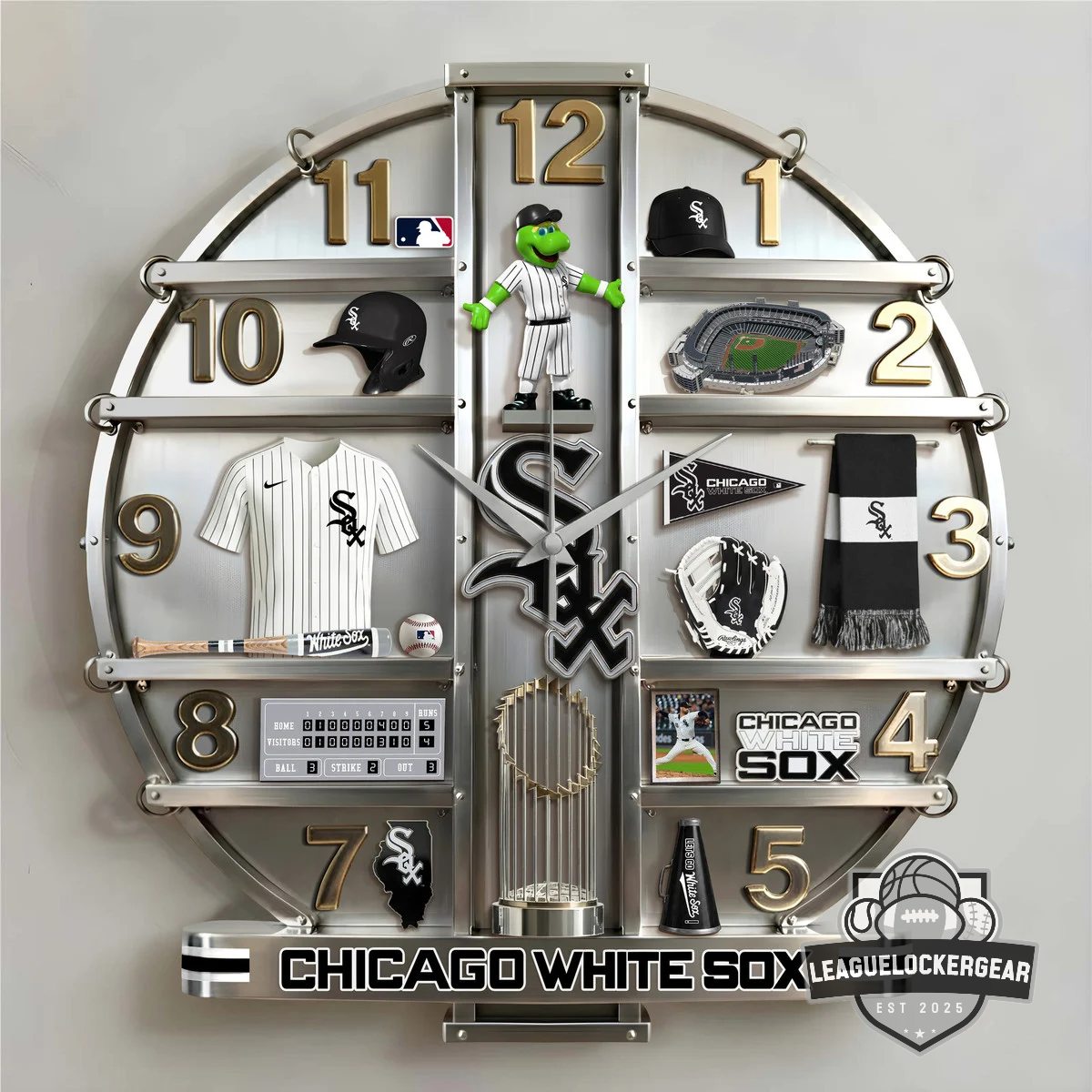 Chicago White Sox 3D Visual Effect Acrylic Wall Clock