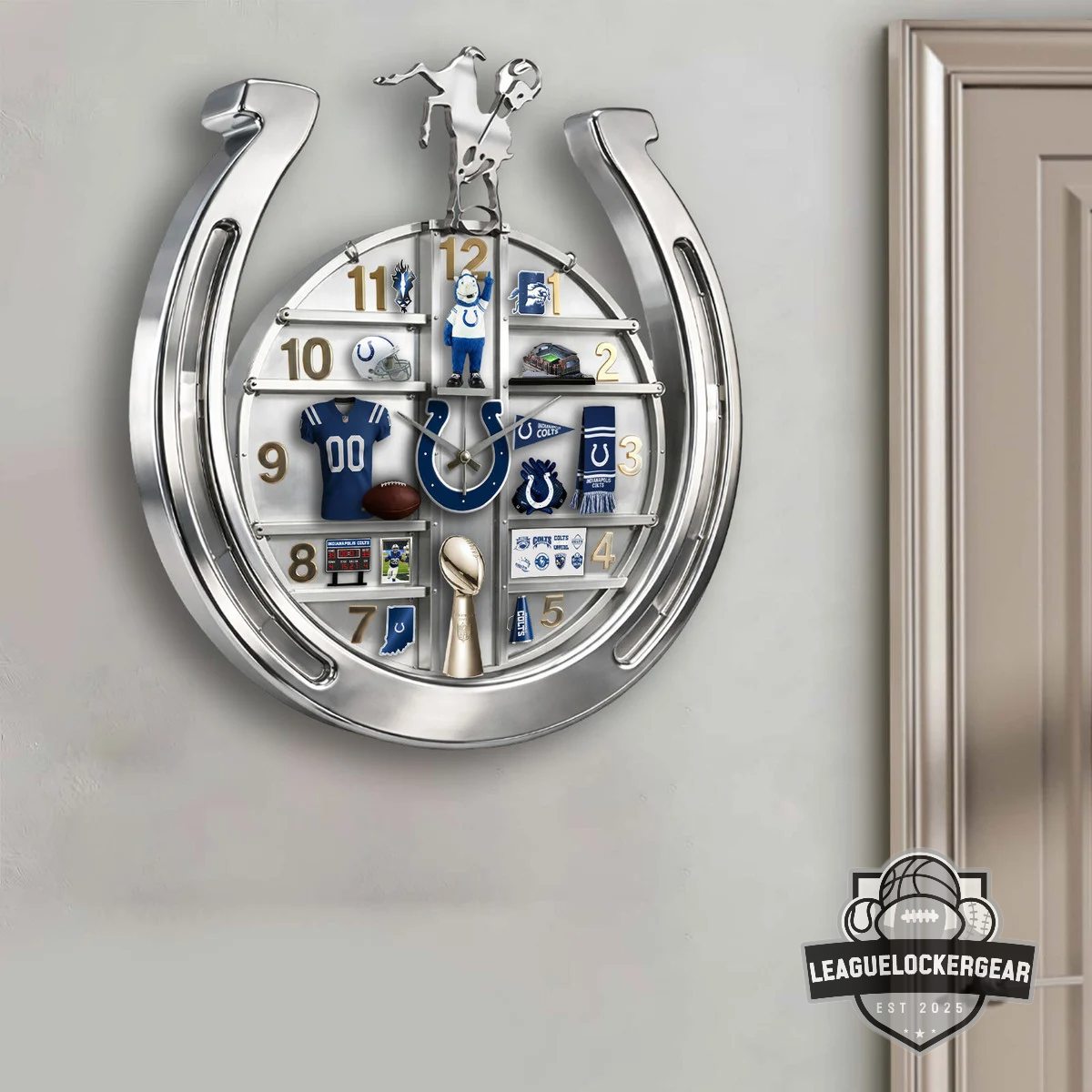 Indianapolis Colts Decorative 3D Visual Effect Acrylic Wall Clock