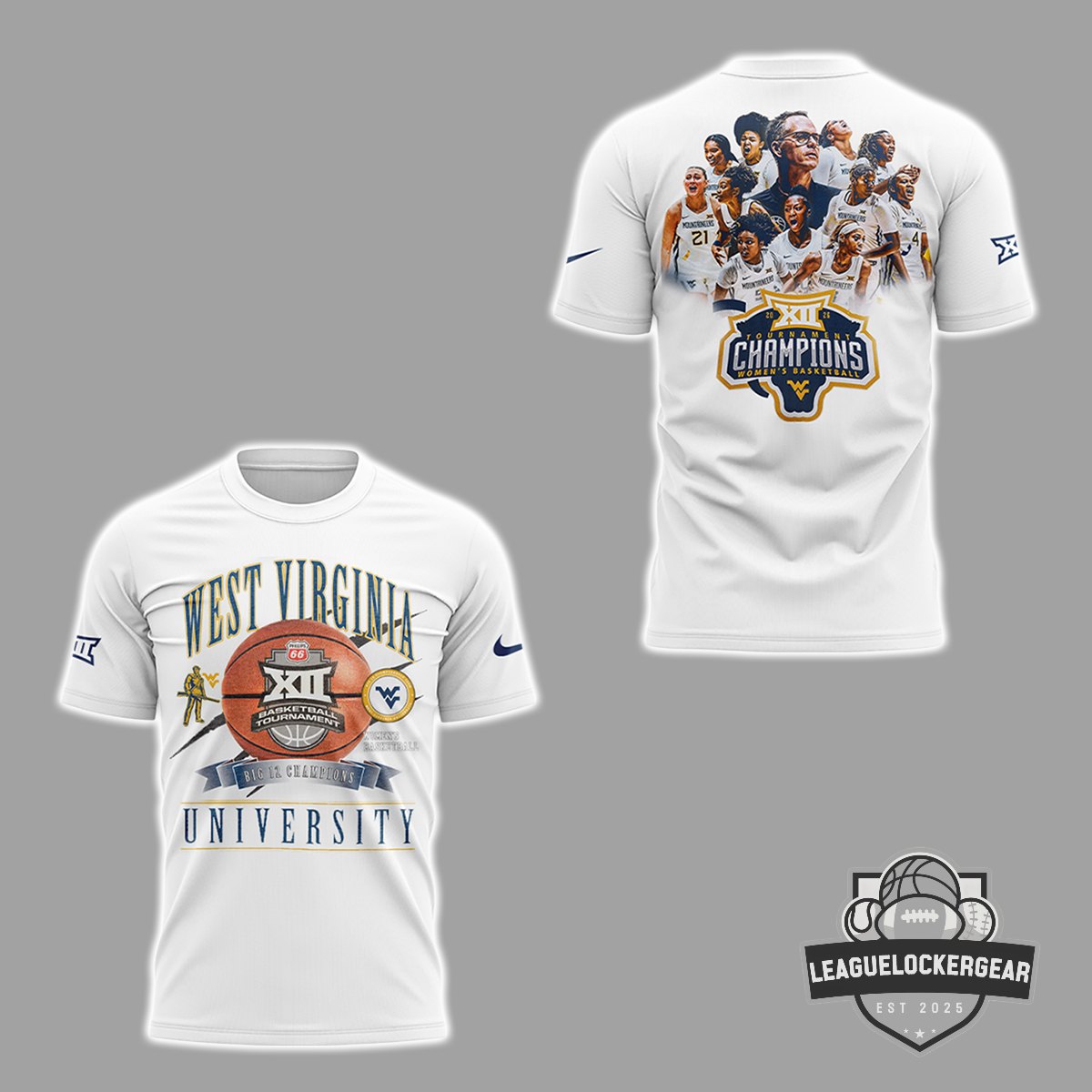 West Virginia Mountaineers 2026 Big 12 Tournament Champions T-Shirt