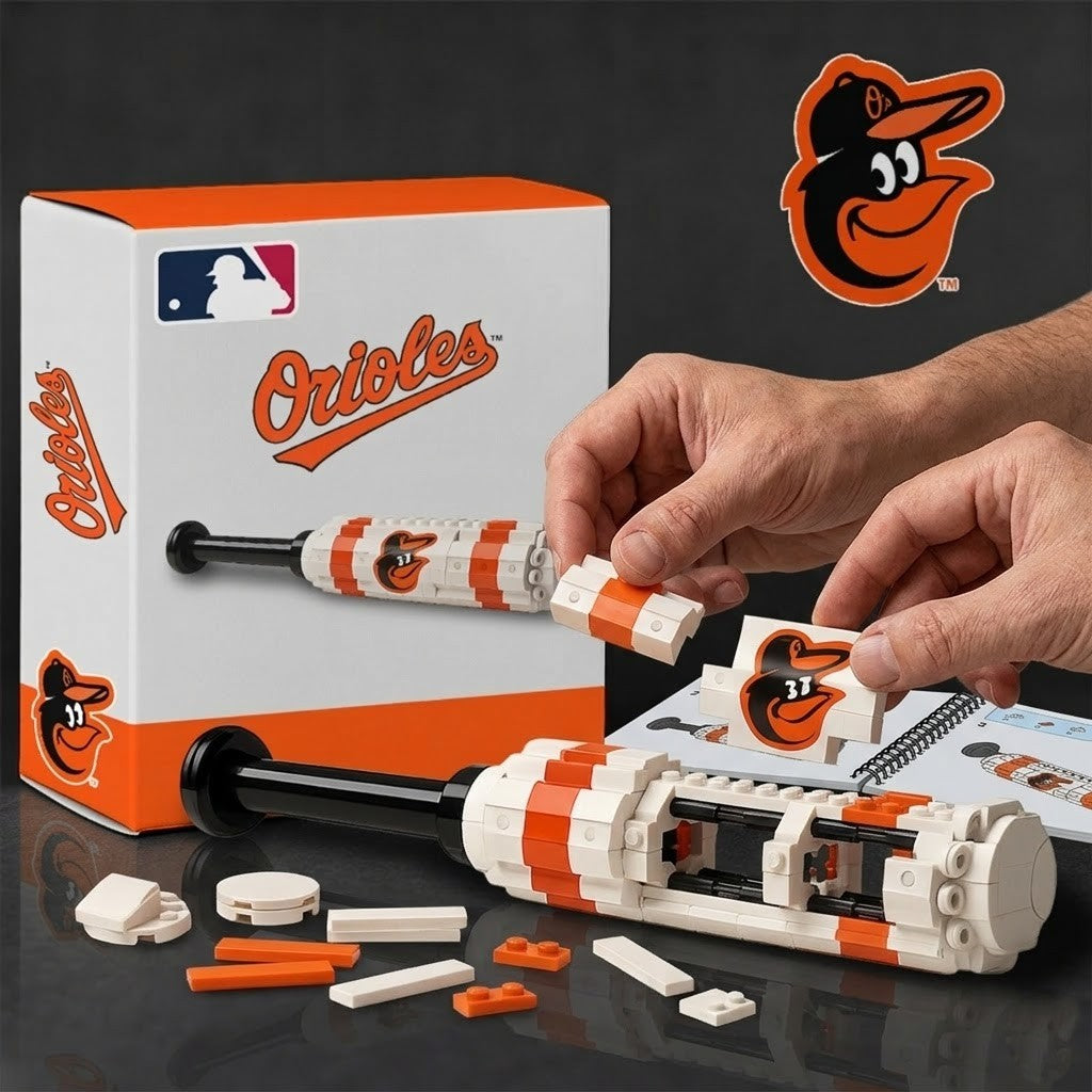 Baltimore Orioles Baseball Bat Building Blocks Set