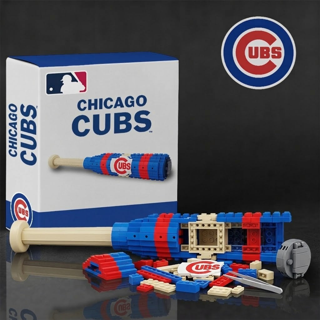 Chicago Cubs Baseball Bat Building Block Set