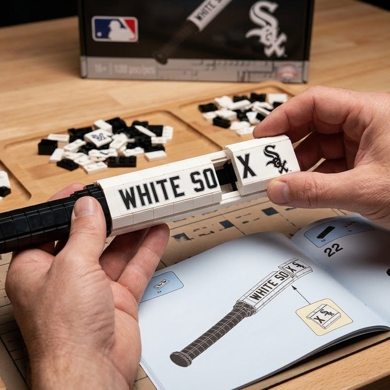 Chicago White Sox Baseball Bat Building Blocks Set