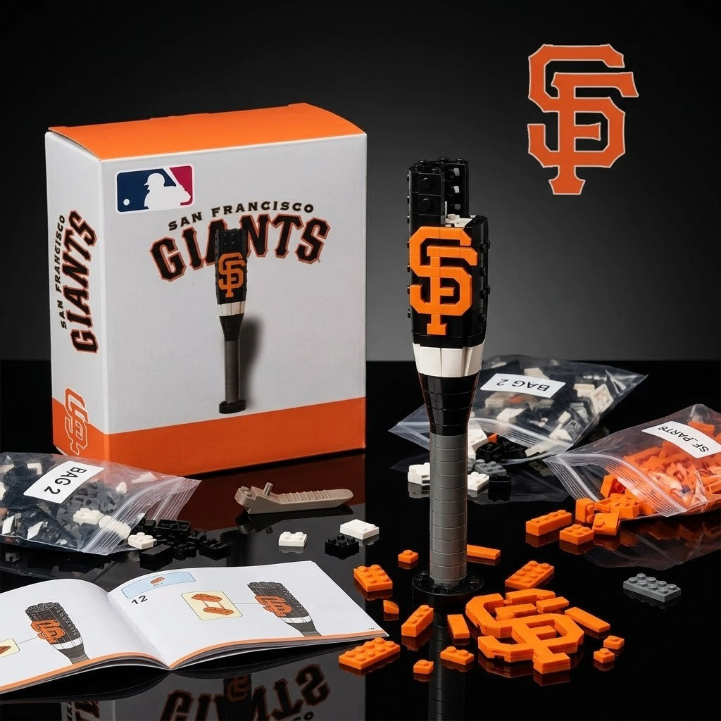 San Francisco Giants Baseball Bat Building Block Set