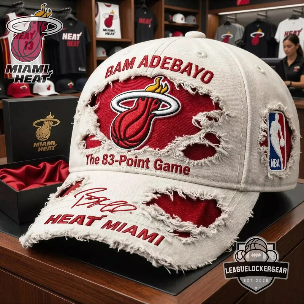 Miami Heat Bam Adebayo The 83-Point Game Signed Cap