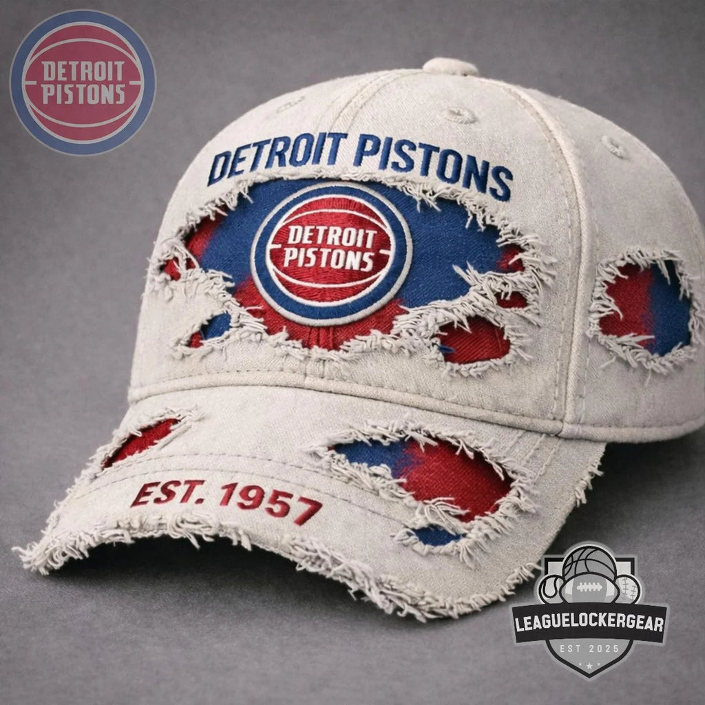 Detroit Pistons EST. 1957 Distressed Cap
