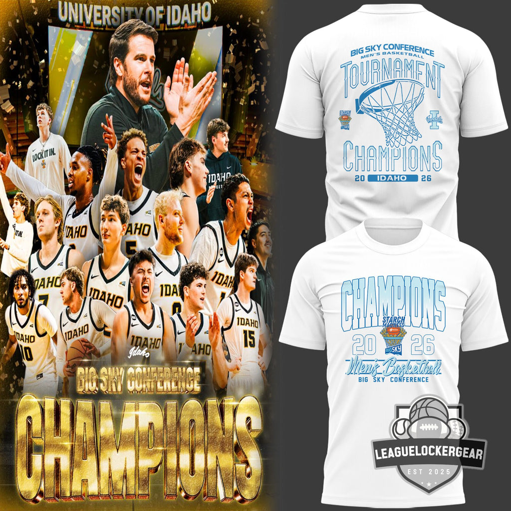 Idaho Vandals Big Sky Conference Men’s Basketball Tournament Champions 2026 T-Shirt