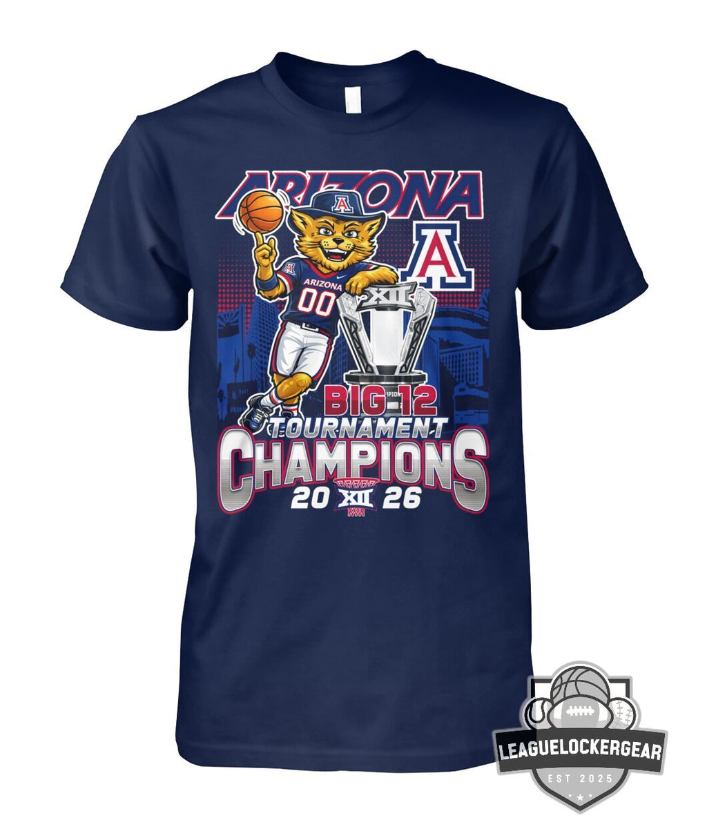 Arizona Wildcats Big 12 Tournament Champions 2026 T-Shirt