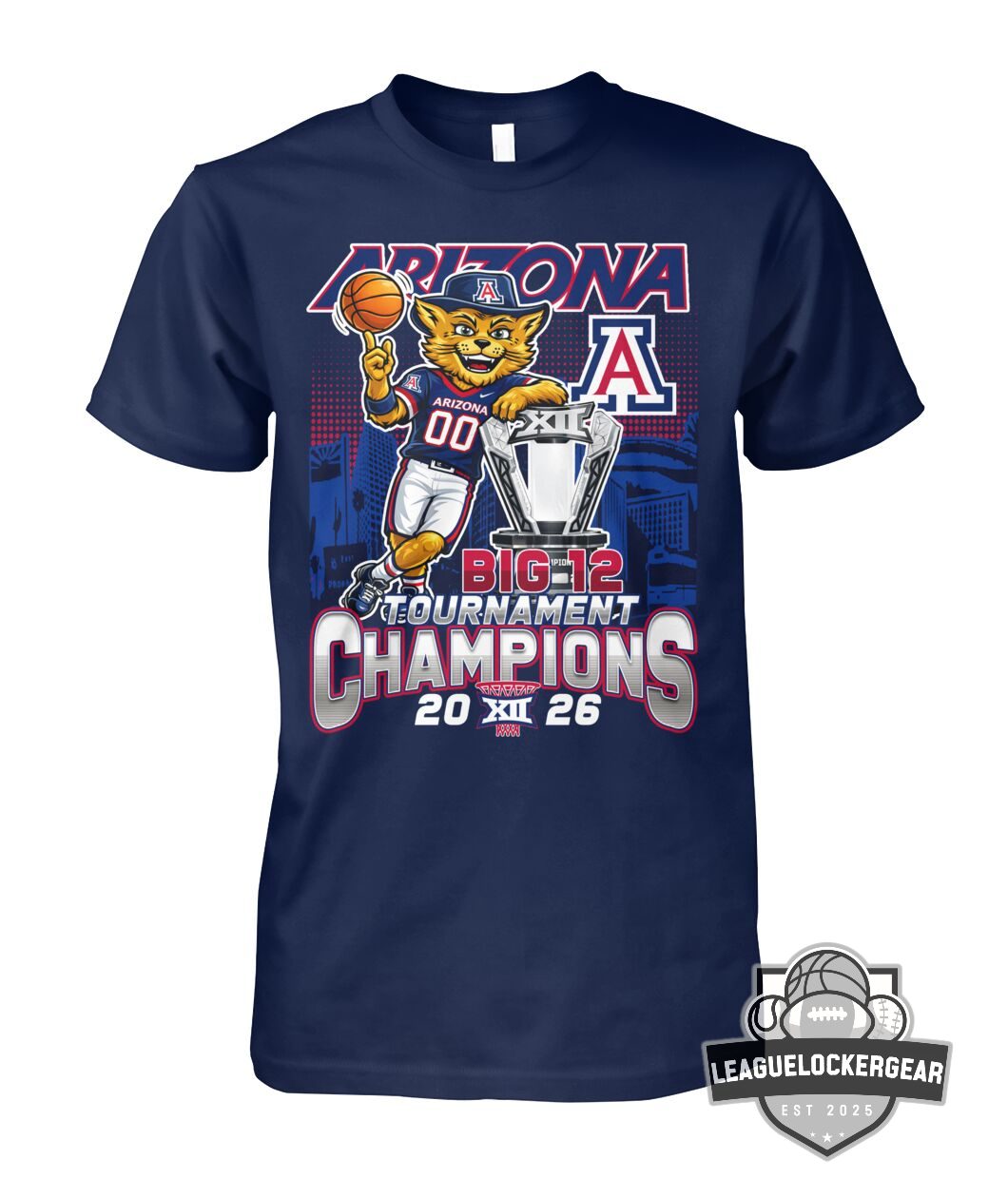 Arizona Wildcats Big 12 Tournament Champions 2026 T-Shirt
