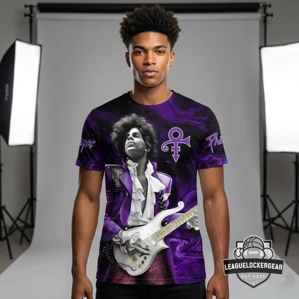 Prince Purple Rain Love Symbol Tribute 3D T-Shirt