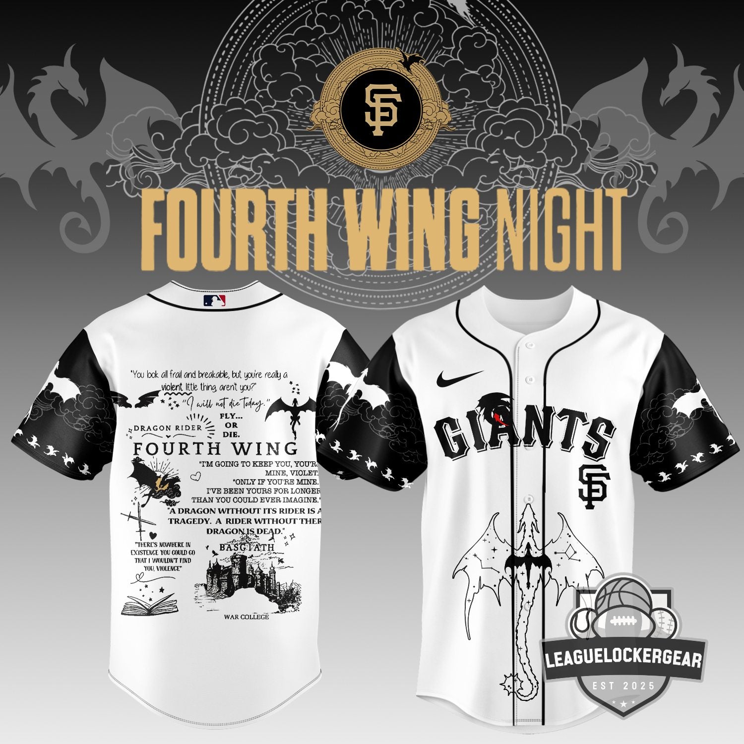 San Francisco Giants Fourth Wing Night Baseball Jersey