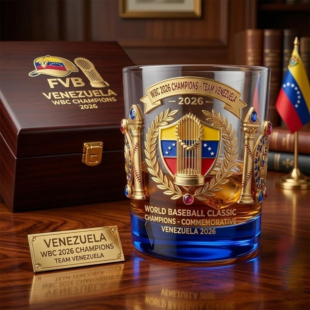 Venezuela WBC 2026 Champions Whiskey Glass