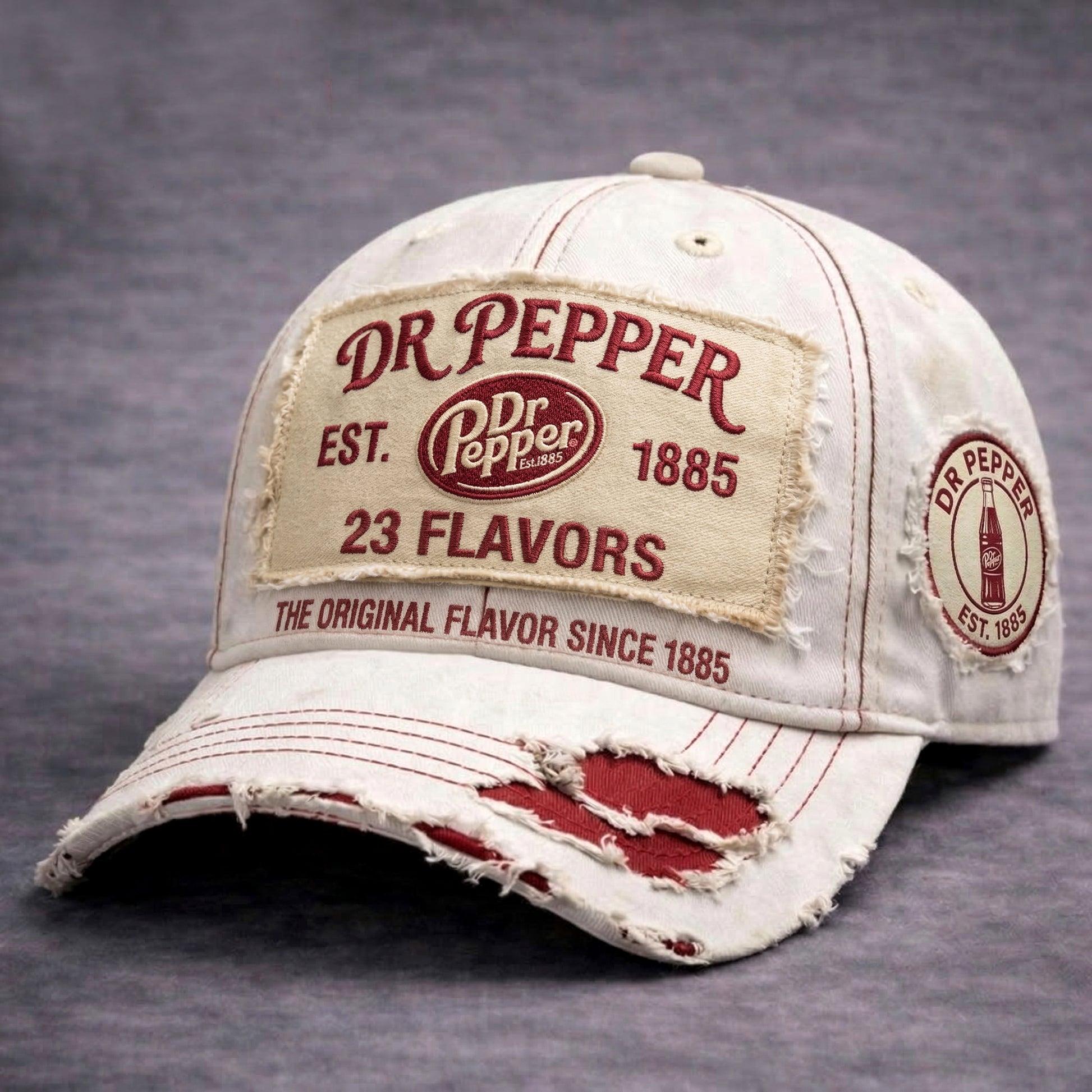 Dr Pepper Vintage Est 1885 23 Flavors Baseball Cap