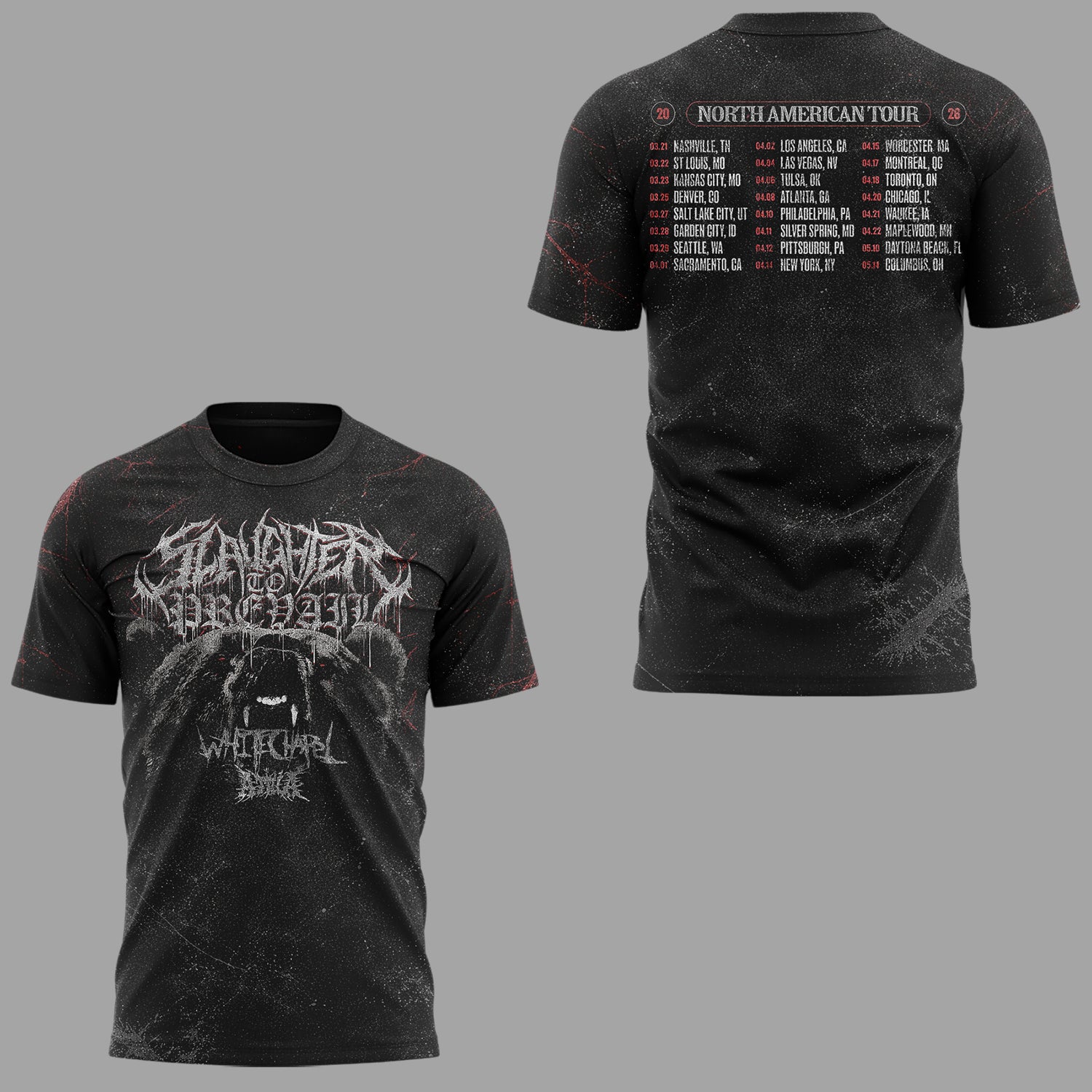 Slaughter To Prevail North American Tour 2026 T-Shirt