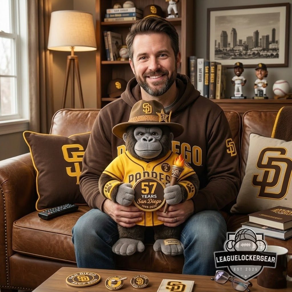 San Diego Padres 57 Years Anniversary Swagman Pillow
