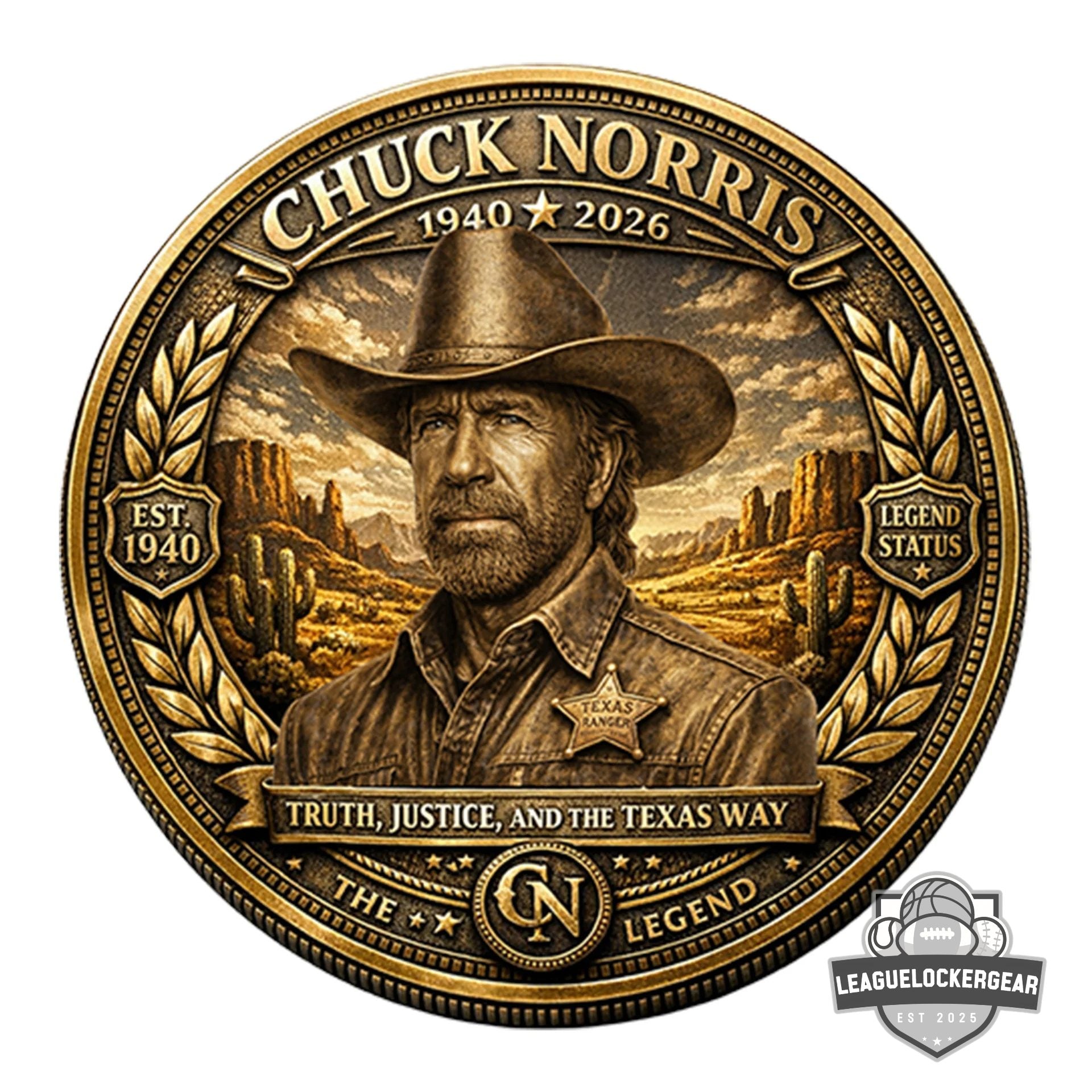 Chuck Norris 1940-2026 The Legend Commemorative Coin