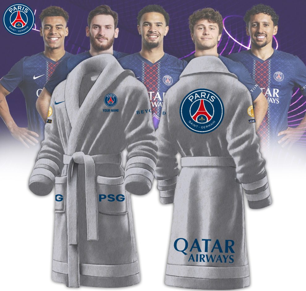 Paris Saint-Germain Personalized Qatar Airways Bathrobe