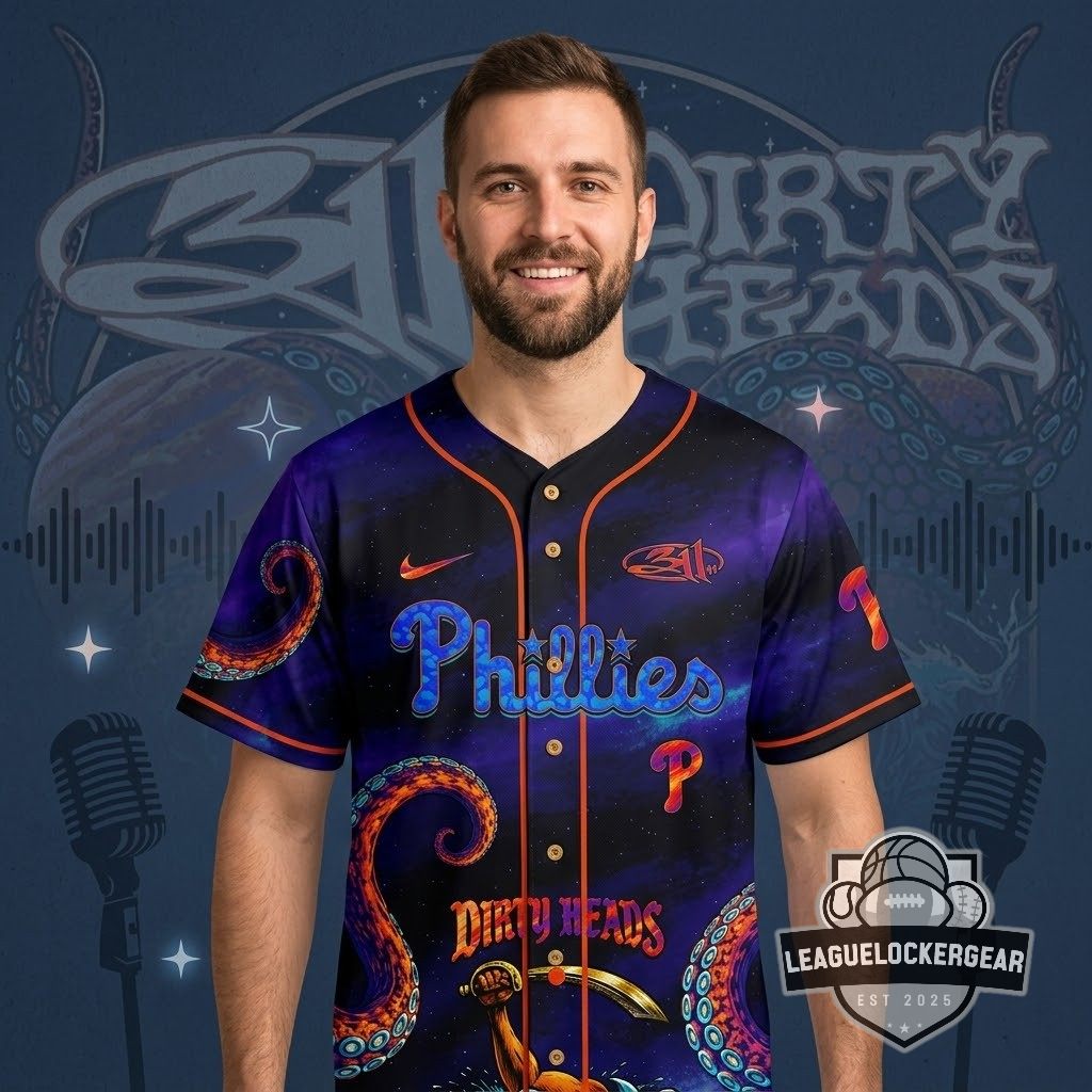 311 Dirty Heads Philadelphia Phillies So Glad You Made It Tour Baseball Jersey