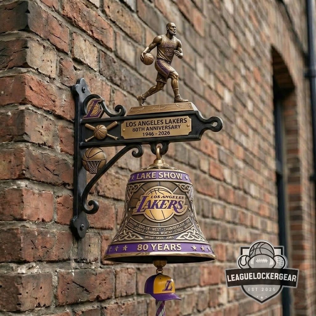 Los Angeles Lakers 80th Anniversary 1946-2026 Wall Bell