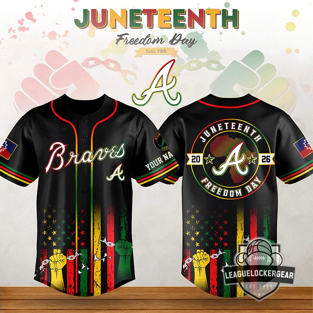 Atlanta Braves Juneteenth Freedom Day Baseball Jersey