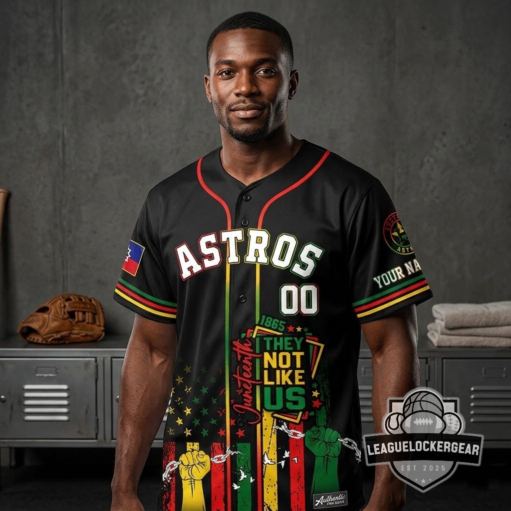 Houston Astros Juneteenth Freedom Day They Not Like Us Baseball Jersey