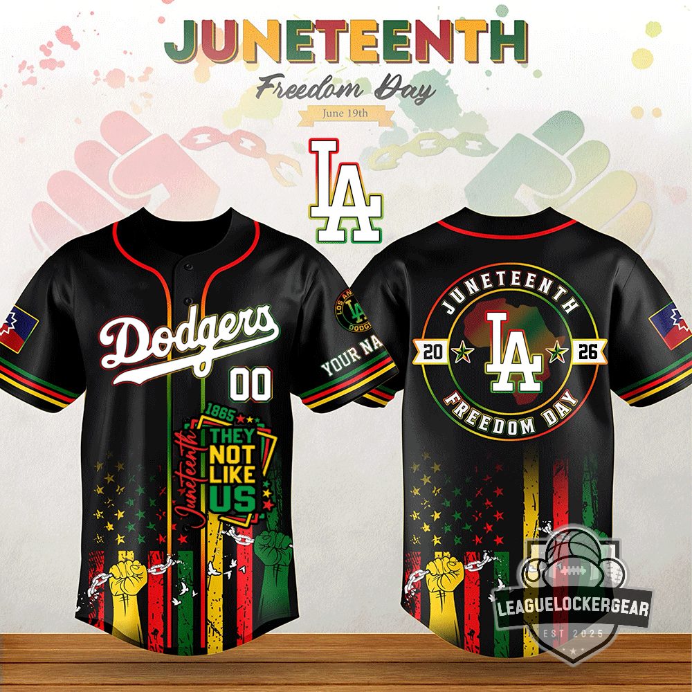 Los Angeles Dodgers Juneteenth Freedom Day Baseball Jersey