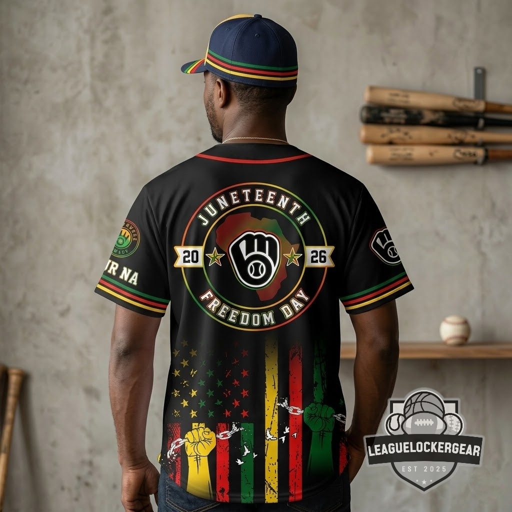 Milwaukee Brewers Juneteenth Freedom Day Baseball Jersey