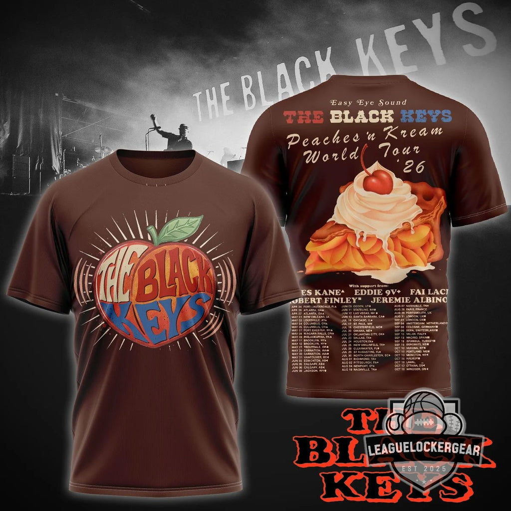 The Black Keys Peaches ‘n’ Kream World Tour ’26 T-Shirt