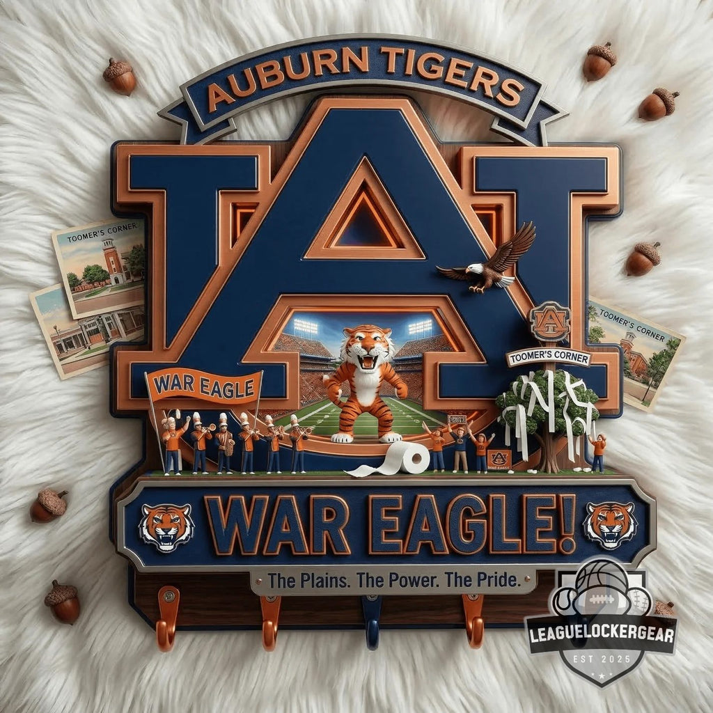 Auburn Tigers War Eagle Toomer’s Corner 3D Wall Mounted Key Holder