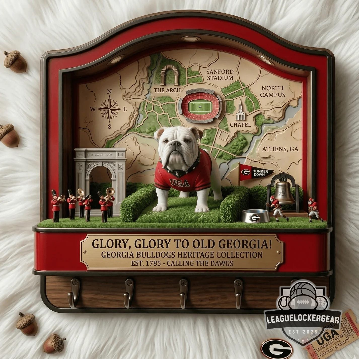 Georgia Bulldogs Glory Glory to Old Georgia Wall Key Holder