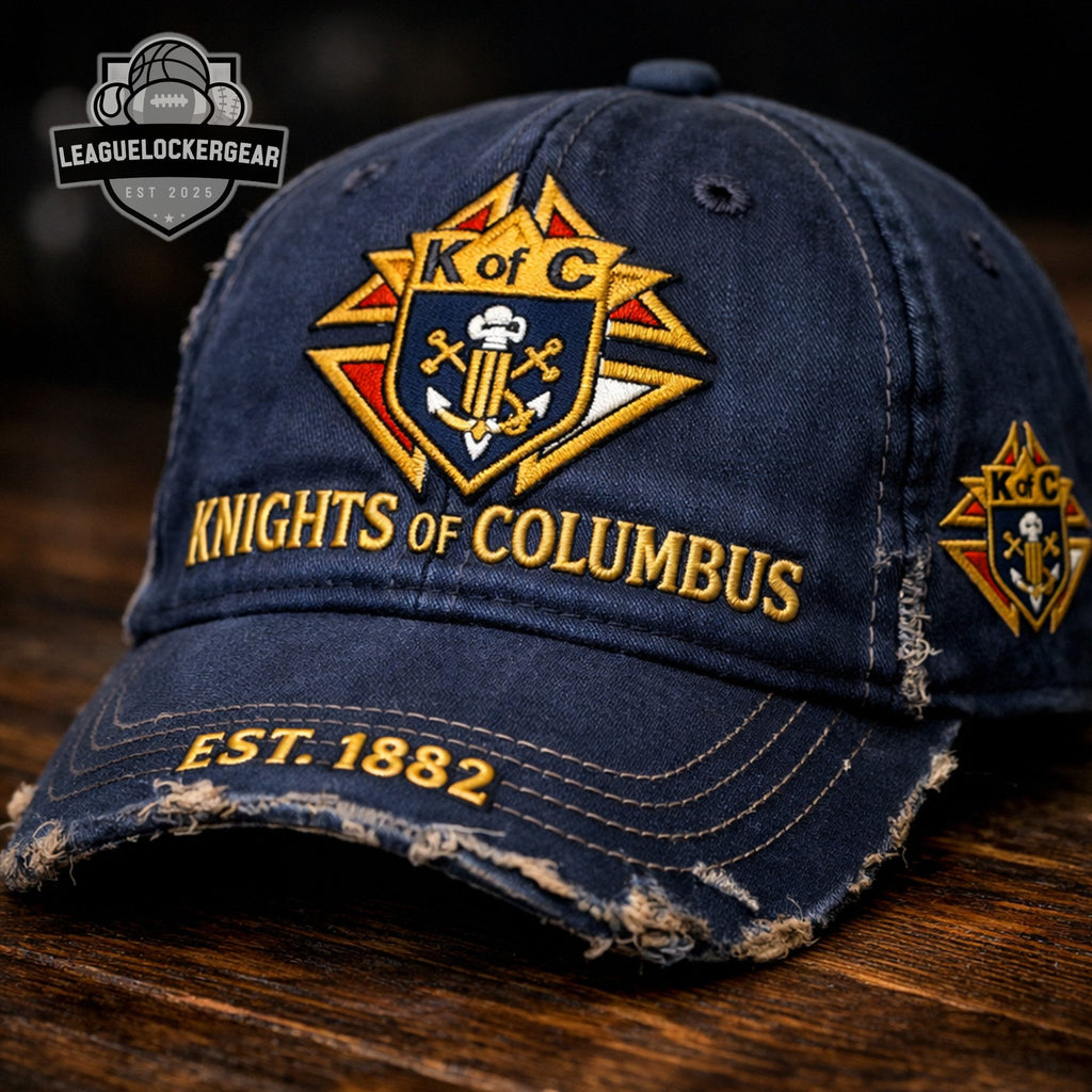 Knights of Columbus EST. 1882 Distressed Dad Hat