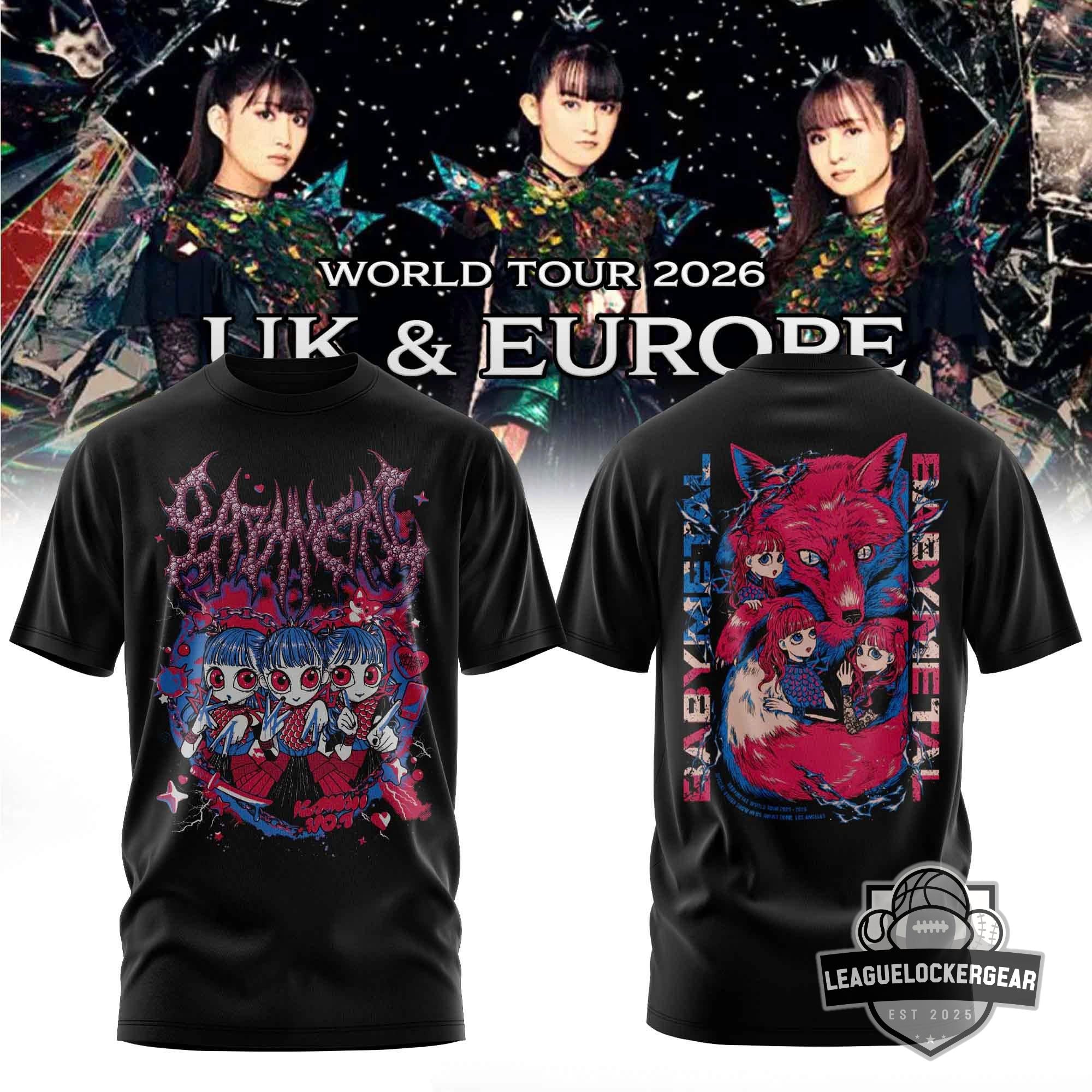 Babymetal World Tour 2026 UK & Europe T-Shirt
