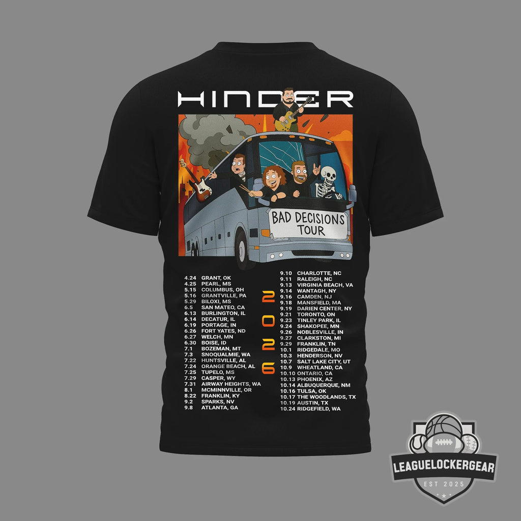 Hinder Bad Decisions Tour 2026 T-Shirt