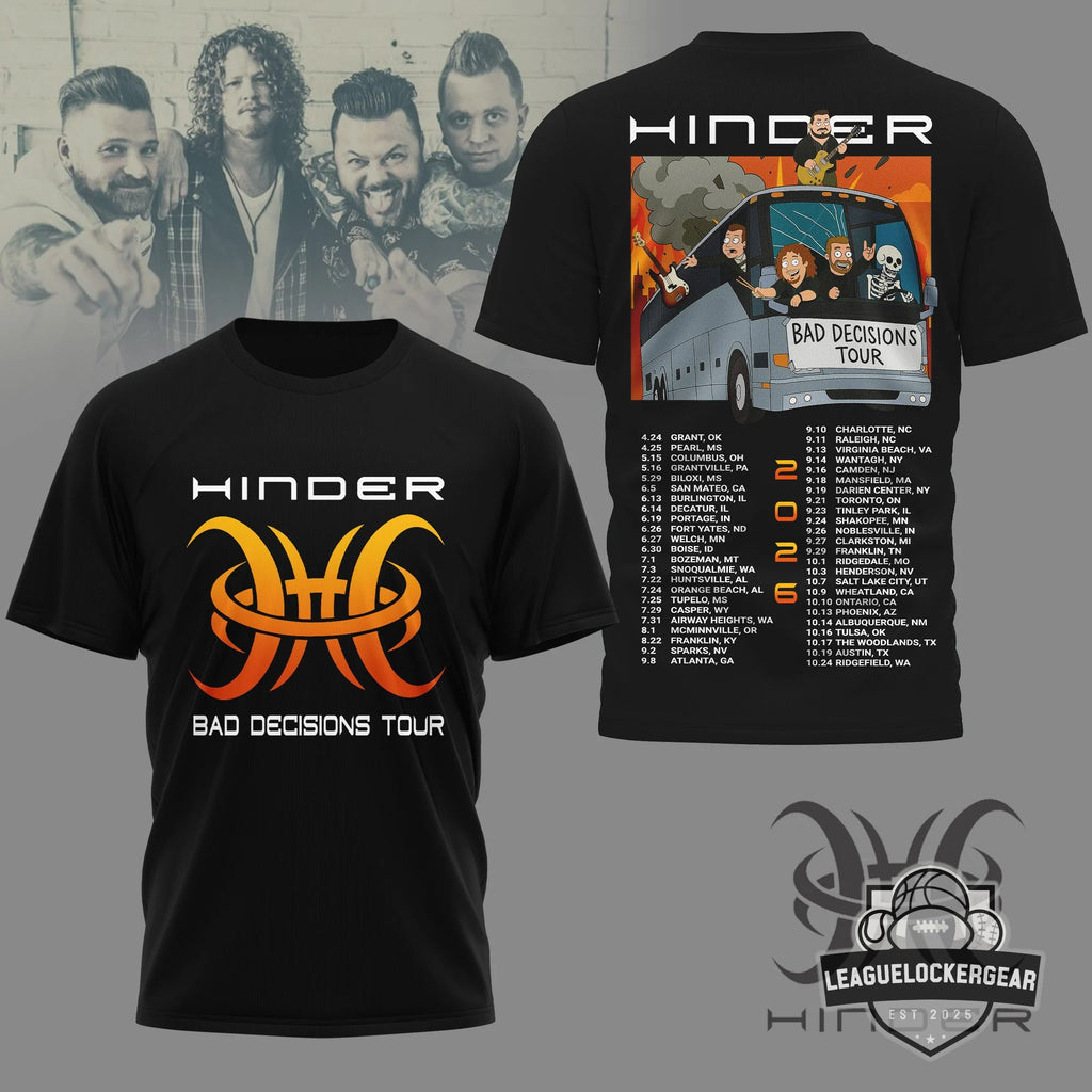 Hinder Bad Decisions Tour 2026 T-Shirt