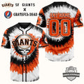 SF Giants X Grateful Dead Tie Dye Custom Baseball Jersey