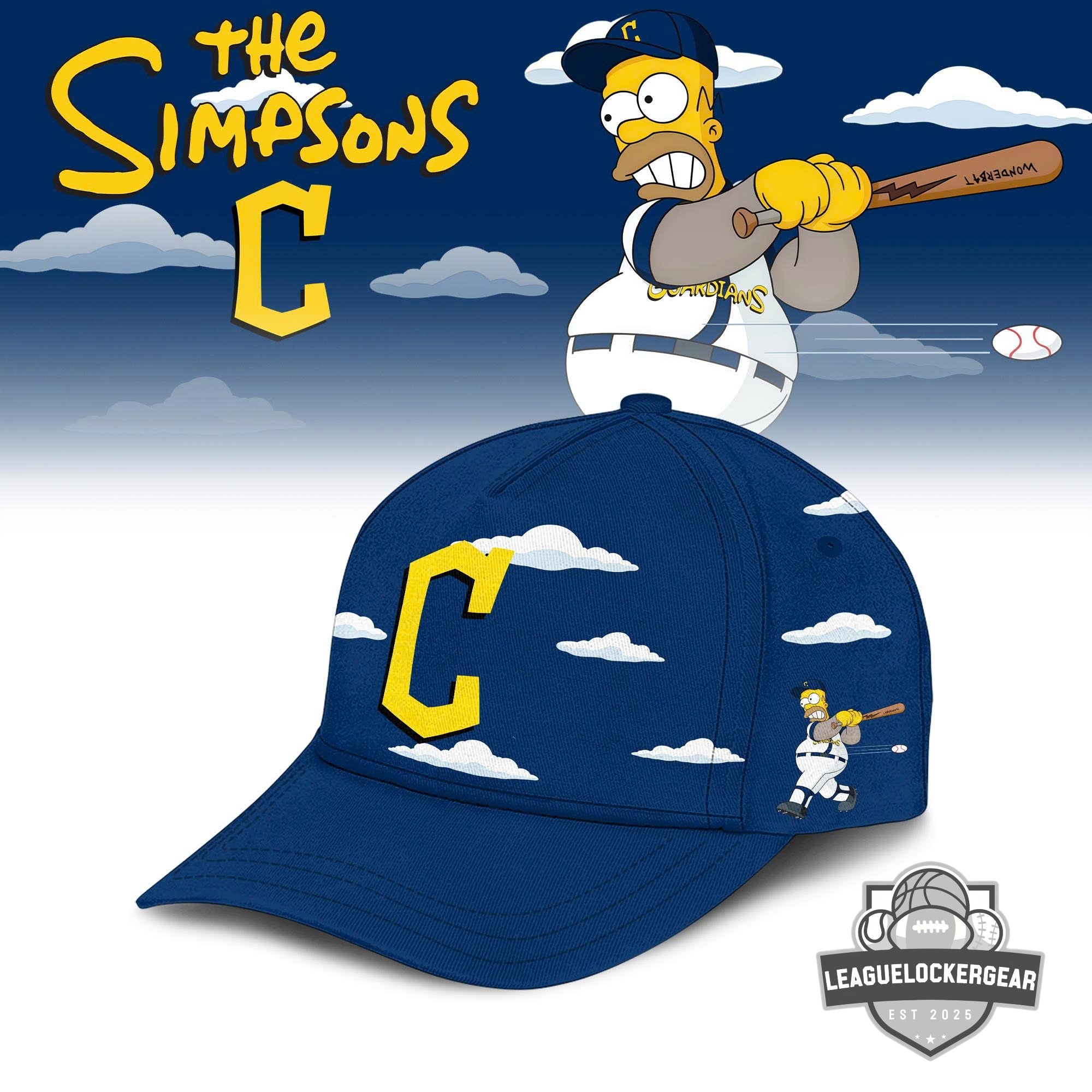 The Simpsons x Cleveland Guardians Baseball Jersey