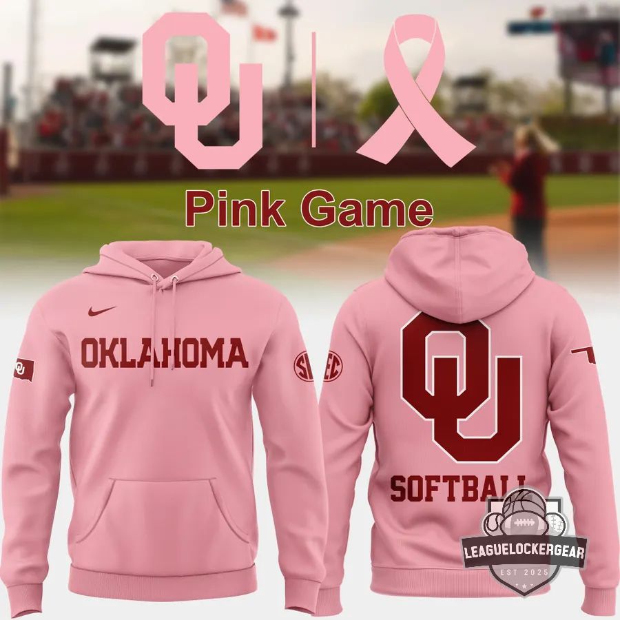 Oklahoma Sooners Pink Game Softball Hoodie