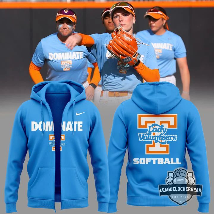 Tennessee Lady Volunteers Dominate Softball Zip Hoodie