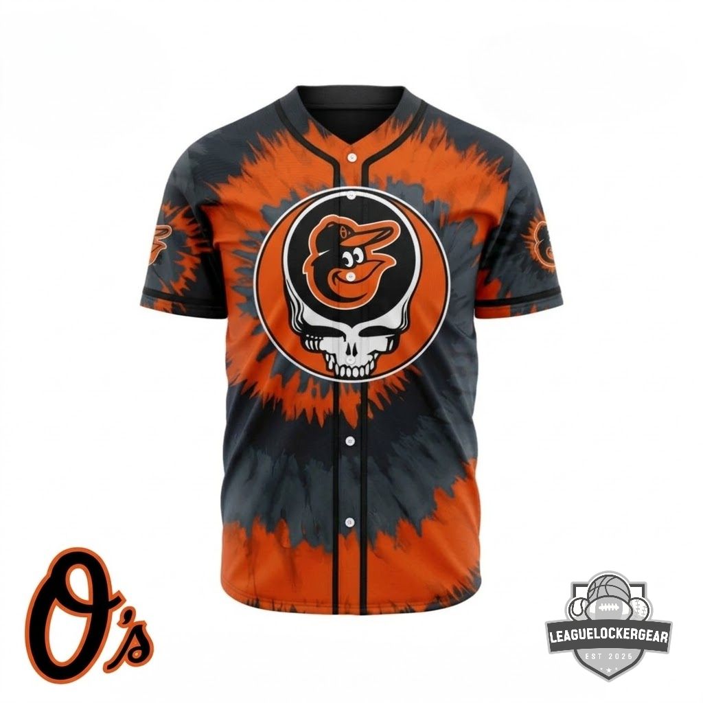 Baltimore Orioles x Grateful Dead Baseball Jersey