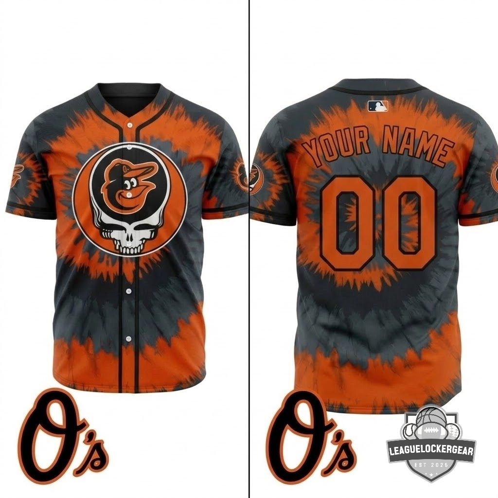 Baltimore Orioles x Grateful Dead Baseball Jersey