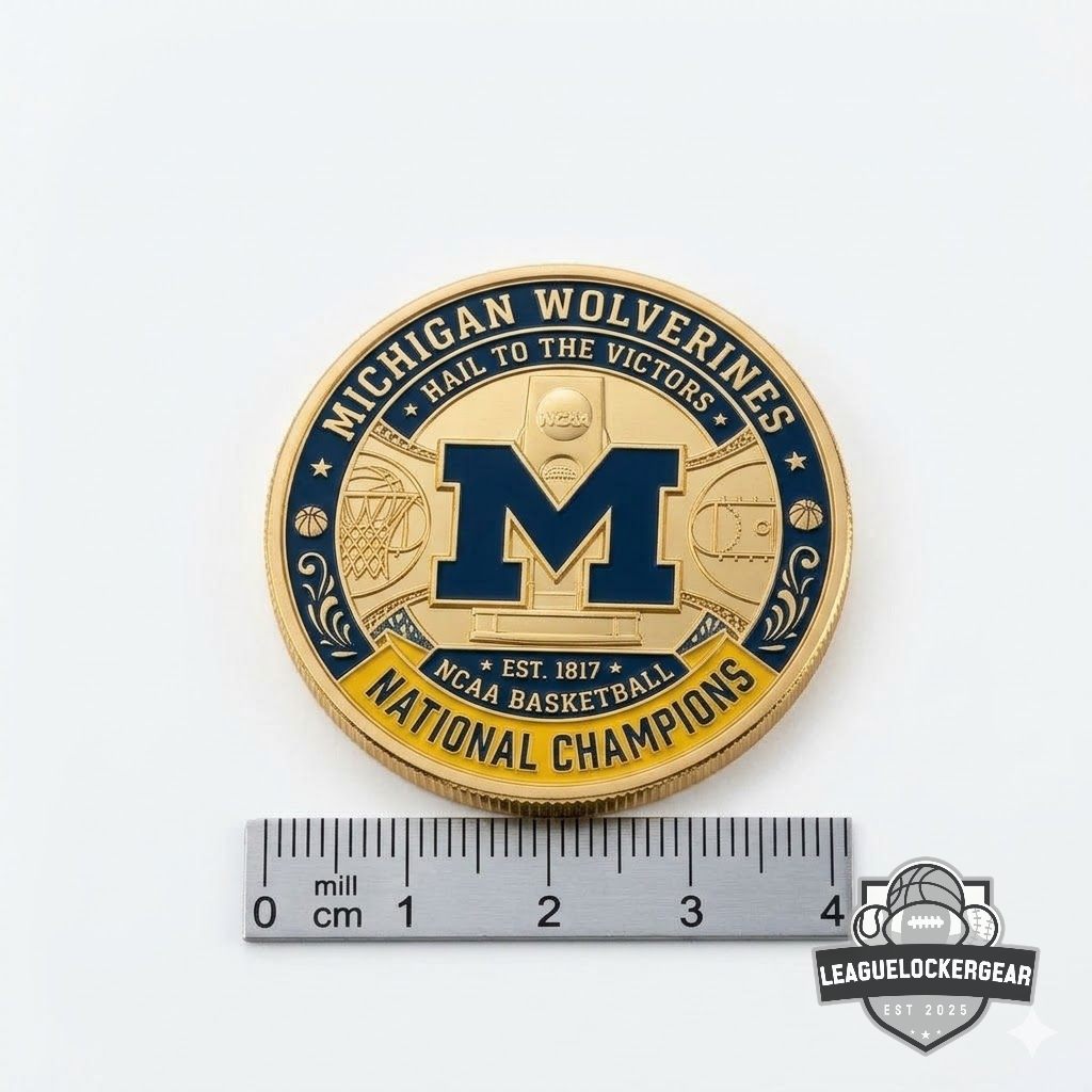 Michigan Wolverines NCAA Basketball National Champions Coin