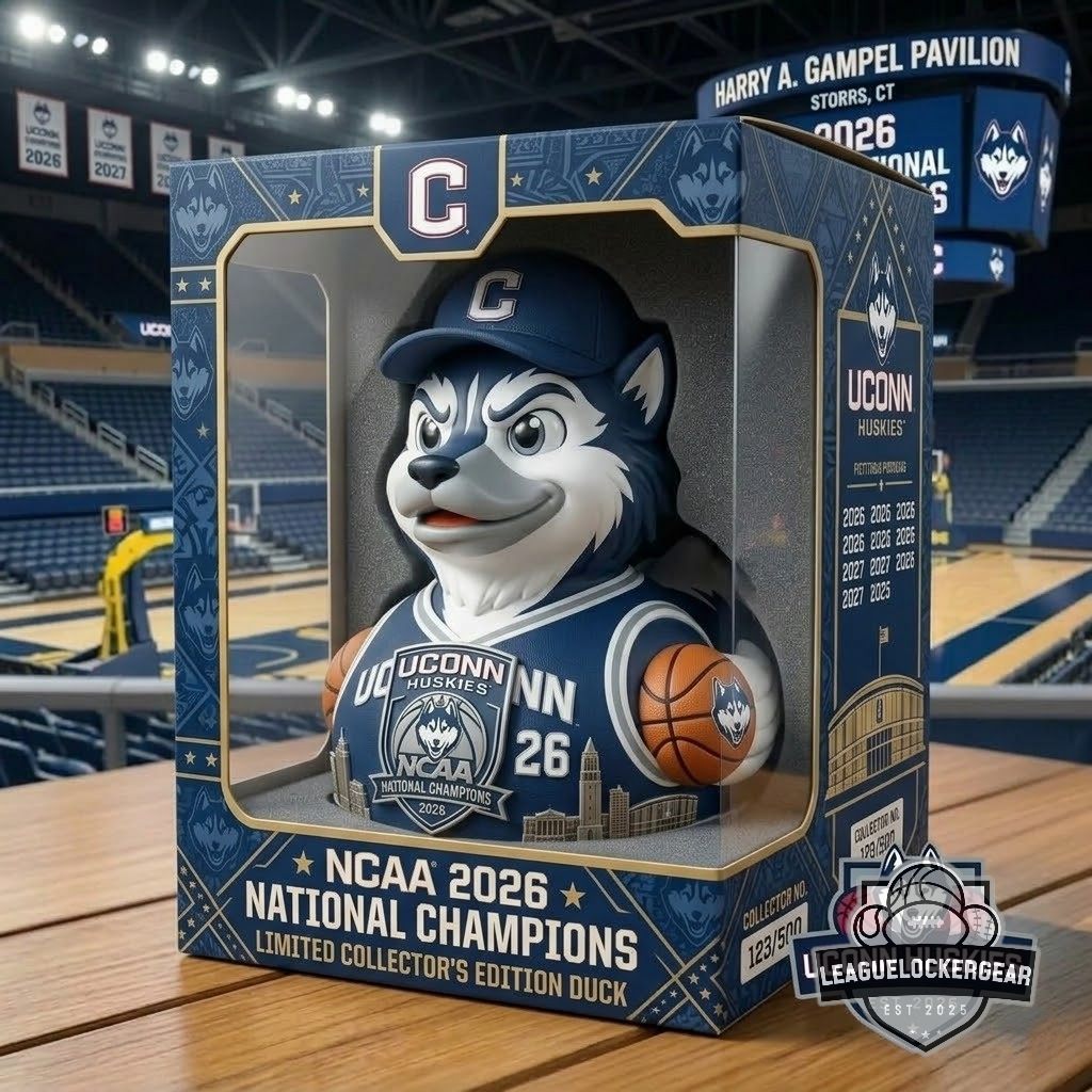 UConn Huskies 2026 NCAA National Champions Rubber Duck